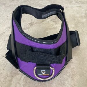 New Adjustable Purple and Black Nylon Padded Dog Harness